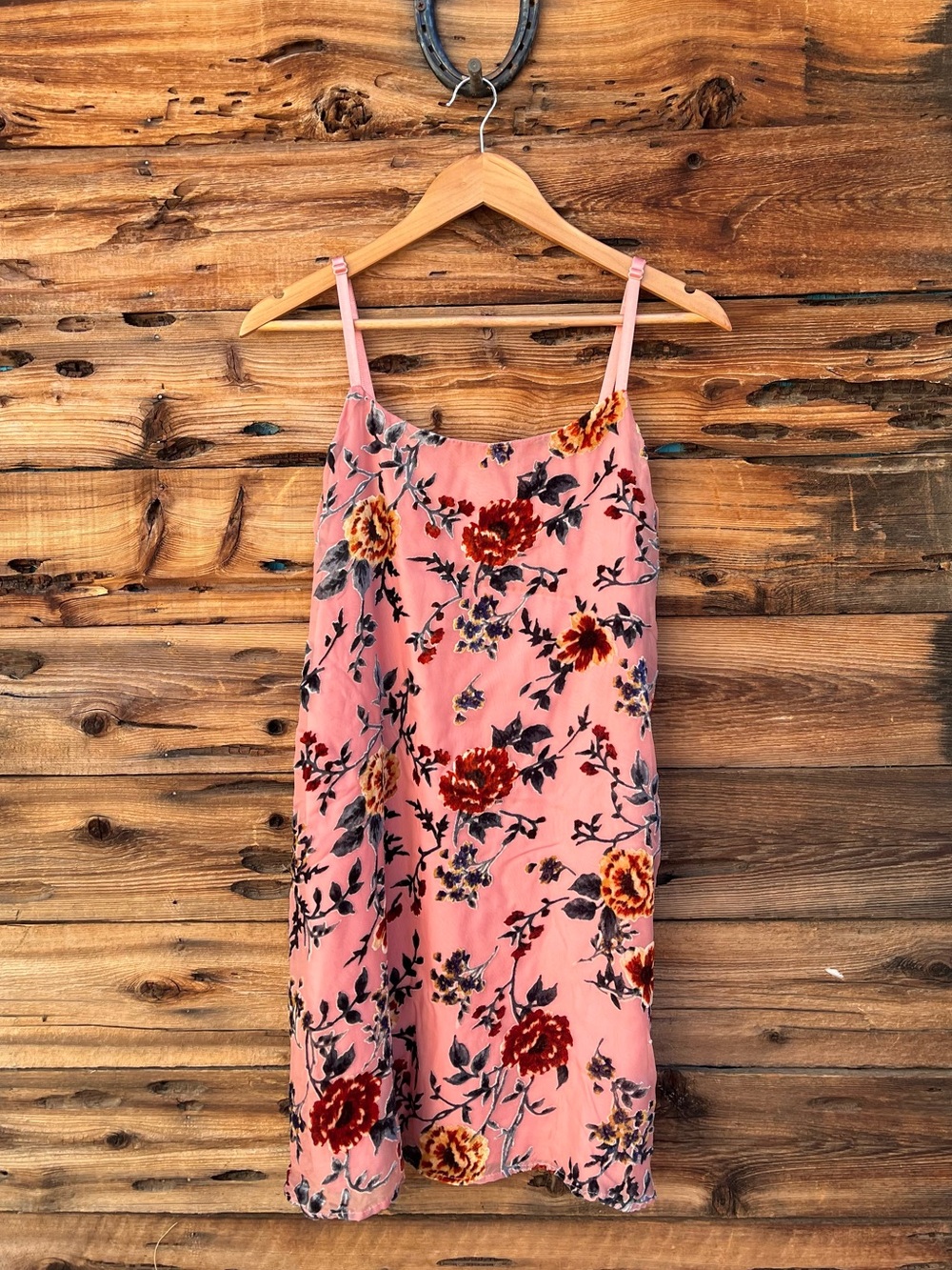 AS U WISH | Pink Floral Slip Mini Dress M